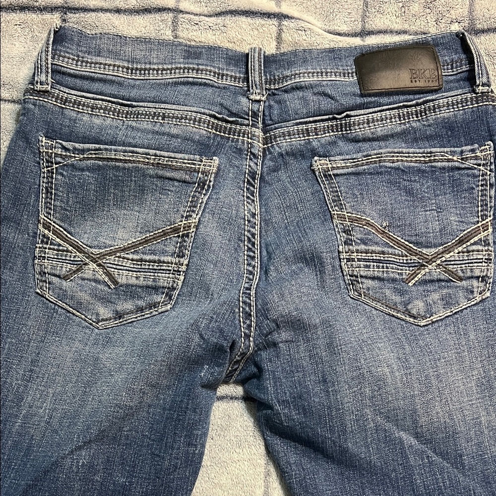 BKE Men’s Jake Straight Jeans in Classic Blue size 33x36